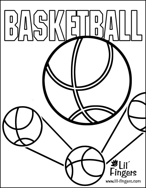 Coloriage Basket simple dessin gratuit à imprimer