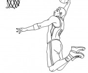 Coloriage et dessins gratuit Basketball Dunk à imprimer