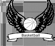 Coloriage Basketball en ailes