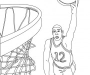 Coloriage et dessins gratuit Basketball Panneau à imprimer