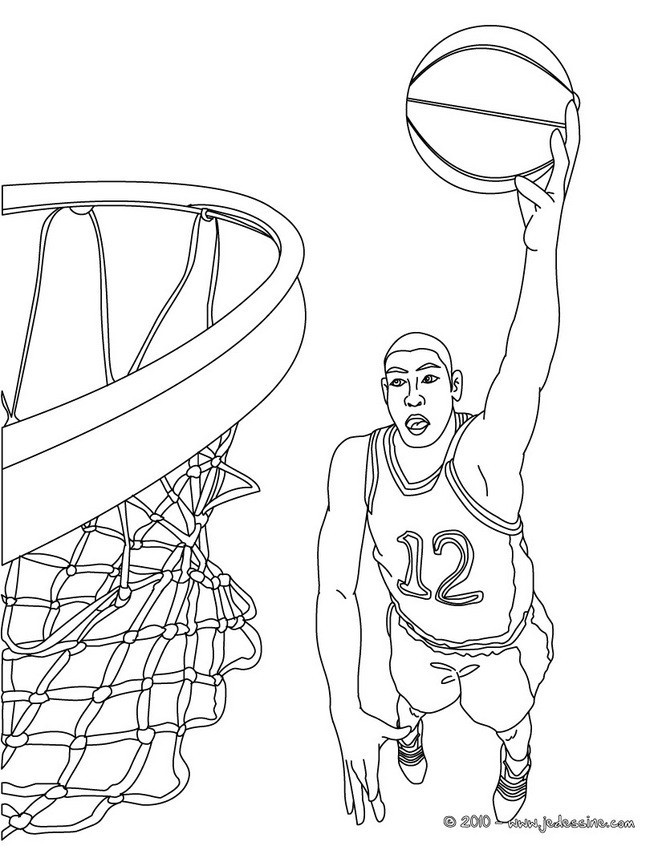 Coloriage Basketball Panneau dessin gratuit à imprimer