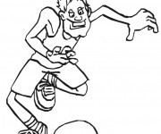 Coloriage Basketteur comique