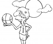 Coloriage Basketteur sous le soleil