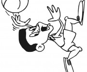 Coloriage Basketteur tout petit