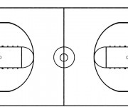 Coloriage Un Terrain de Basket