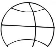 Coloriage Une balle de Basket