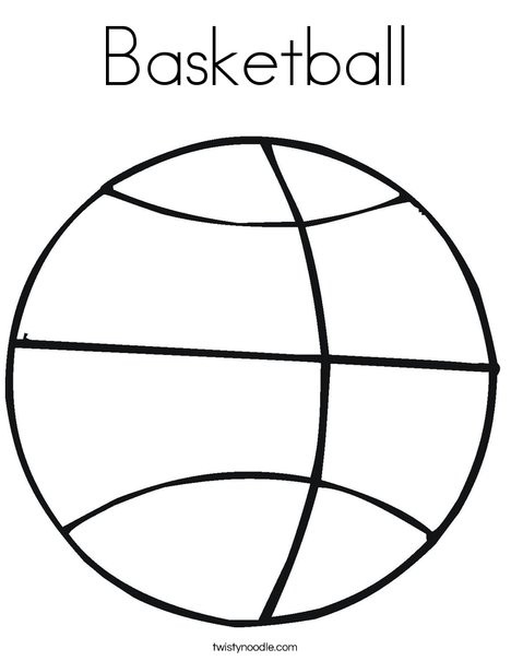 Coloriage et dessins gratuits Une balle de Basket à imprimer