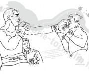 Coloriage Boxe Professionnelle