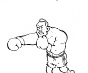 Coloriage Boxeur musclé