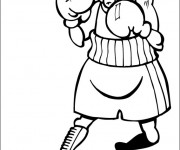 Coloriage Boxeur rigolo
