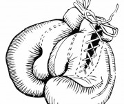 Coloriage et dessins gratuit Gant de Boxe à imprimer