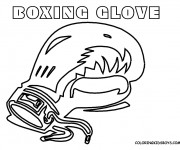 Coloriage Gant de Boxe stylisé