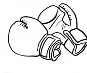 Coloriage Gants pour Boxeurs