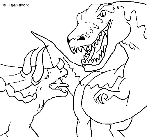 Coloriage et dessins gratuits Combat de Monstres à imprimer