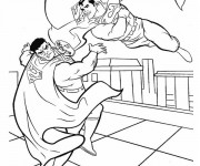 Coloriage Combat Superman