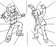 Coloriage Combat Zombie