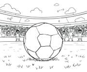 Coloriage Ballon de la coupe du monde style cartoon