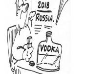 Coloriage Caricature dr&ocirc;le de la coupe du monde 2018