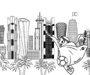 Coloriage Coupe du monde de football de 2022 &agrave; Doha