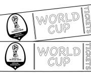 Coloriage Deux billets Coupe du Monde de la Russie