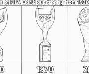 Coloriage Diff&eacute;rents troph&eacute;es de la Coupe du monde