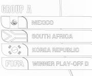 Coloriage Groupe A de la Coupe du monde