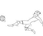 Coloriage et dessins gratuit Image du joueur de football pendant la Coupe du monde à imprimer