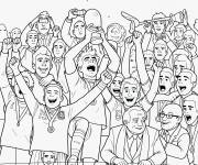 Coloriage L'Espagne remporte la Coupe du monde 2010 en Afrique du Sud