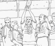 Coloriage La France remporte la Coupe du monde 1998