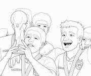 Coloriage Le Br&eacute;sil remporte la Coupe du monde 1994