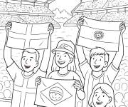 Coloriage Les fans de la coupe du monde