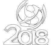 Coloriage et dessins gratuit Logo Coupe du monde 2018 à imprimer