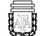 Coloriage Logo de l'&eacute;quipe argentine vainqueur de la Coupe du Monde de 2022