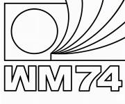 Coloriage Logo de la Coupe du monde 1974