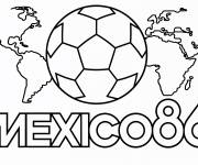Coloriage Logo de la Coupe du monde 1986 au Mexique