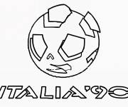 Coloriage Logo de la Coupe du monde 1990 en Italie