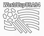 Coloriage Logo de la Coupe du monde 1994 aux &Eacute;tats-Unis