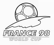 Coloriage Logo de la Coupe du monde 1998 en France