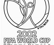 Coloriage Logo de la Coupe du monde 2002 en Cor&eacute;e et au Japon