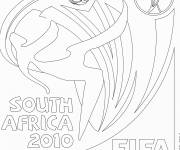 Coloriage Logo de la Coupe du monde 2010 en Afrique du Sud