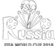 Coloriage et dessins gratuit Logo de la Coupe du Monde 2018 en Russie à imprimer
