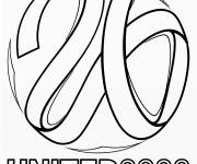 Coloriage Logo de la Coupe du monde 2026 aux USA, Canada et au Mexique