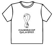 Coloriage Maillot de foot Coupe du Monde de Qatar
