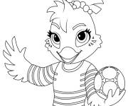 Coloriage Mascotte de la Coupe du monde de foot