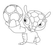 Coloriage Mascotte Fuleco de la Coupe du monde