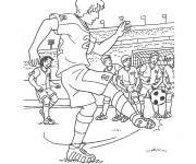 Coloriage Match de la coupe du monde de cartoon