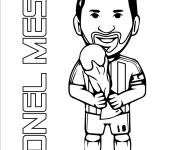 Coloriage Messi et la coupe du monde