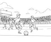 Coloriage Paysage de la coupe du monde style cartoon