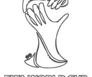Coloriage et dessins gratuit Simple logo de la Coupe du Monde de la FIFA à imprimer