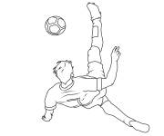 Coloriage et dessins gratuit Tir de ballon &agrave; la coupe du monde à imprimer